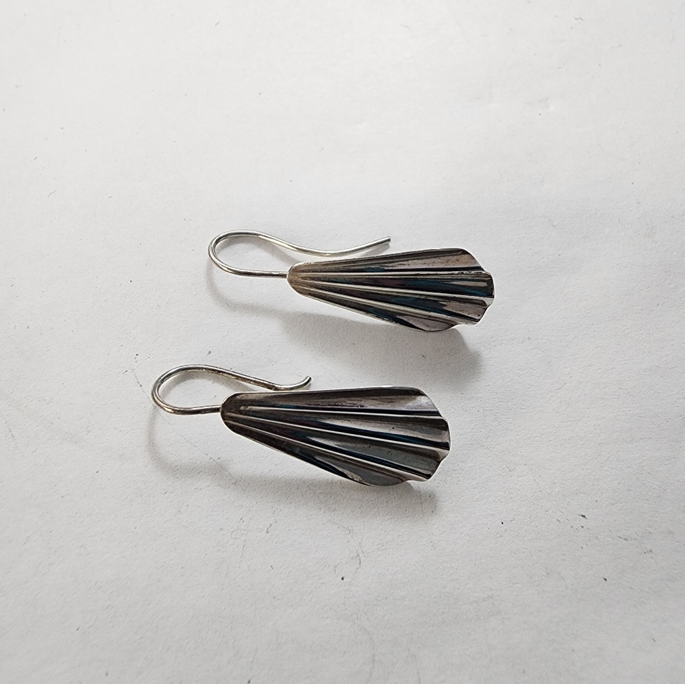 Silver Fan Earrings